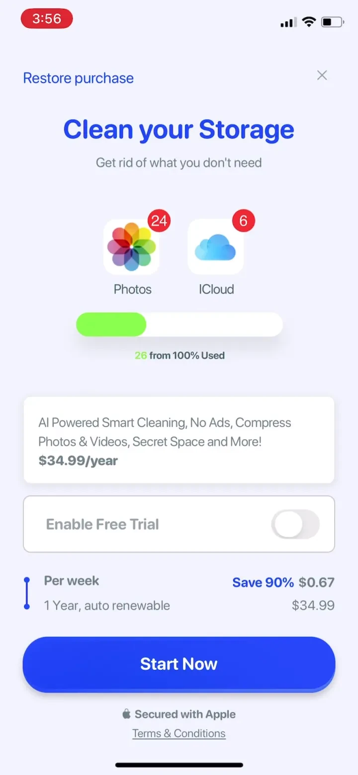 AI Cleaner: Clean Up Storage paywall screenshot