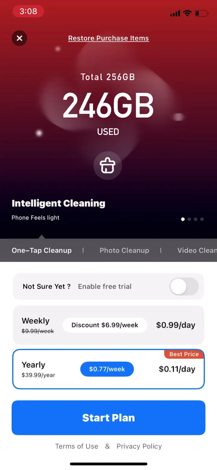 AI Cleaner Pro: Clean Storage paywall screenshot