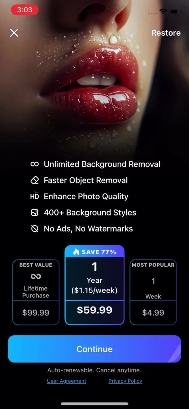 AI Photo Editor - BgMaster™ paywall screenshot