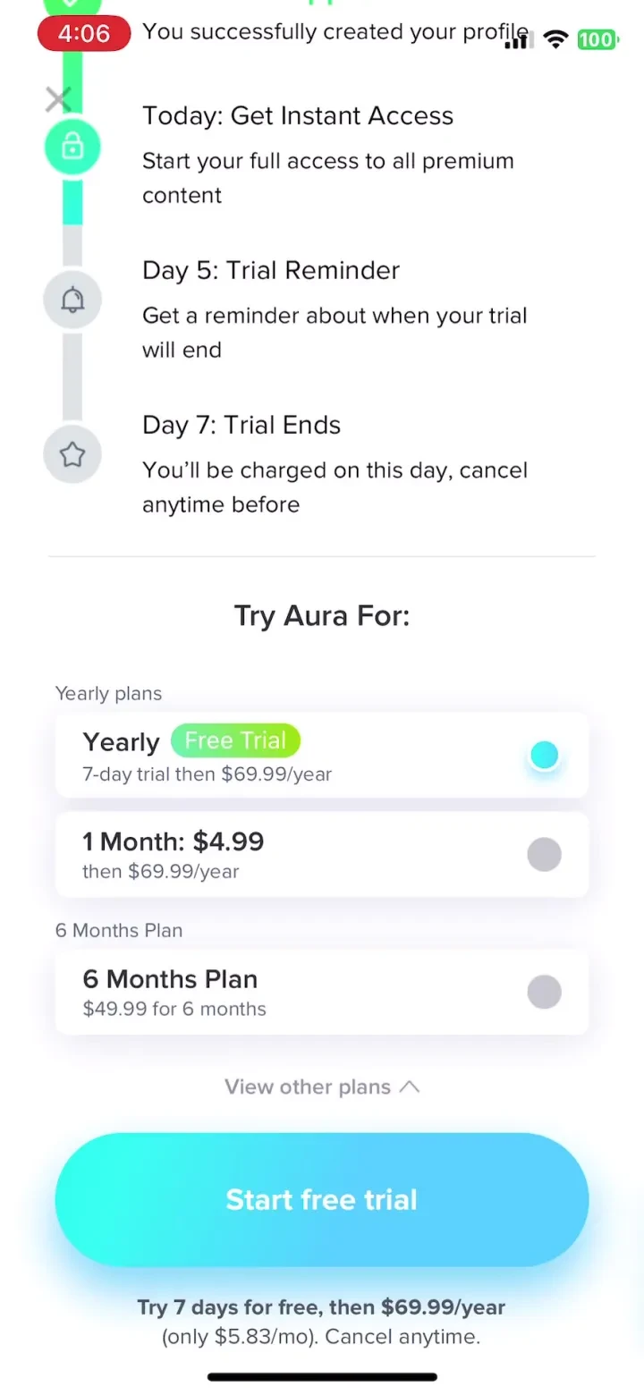 Aura: Meditation & Sleep, CBT paywall screenshot