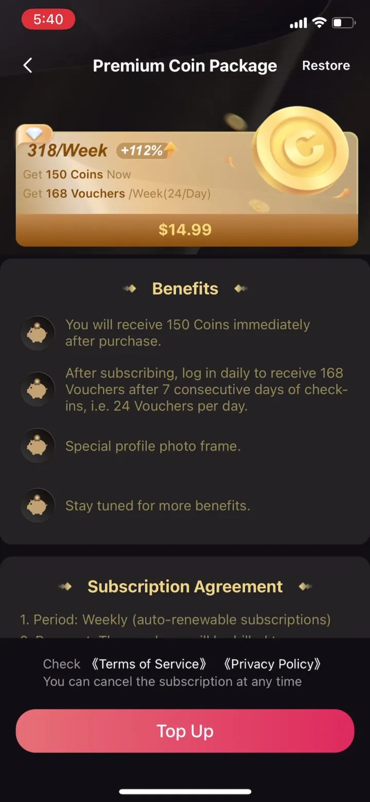 CafeDrama-Stream Shorts&Series paywall screenshot