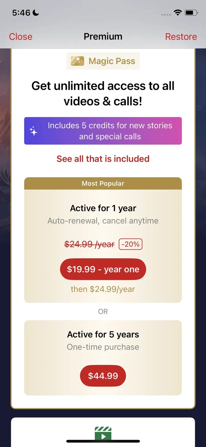 Call Santa Claus with PNP paywall screenshot