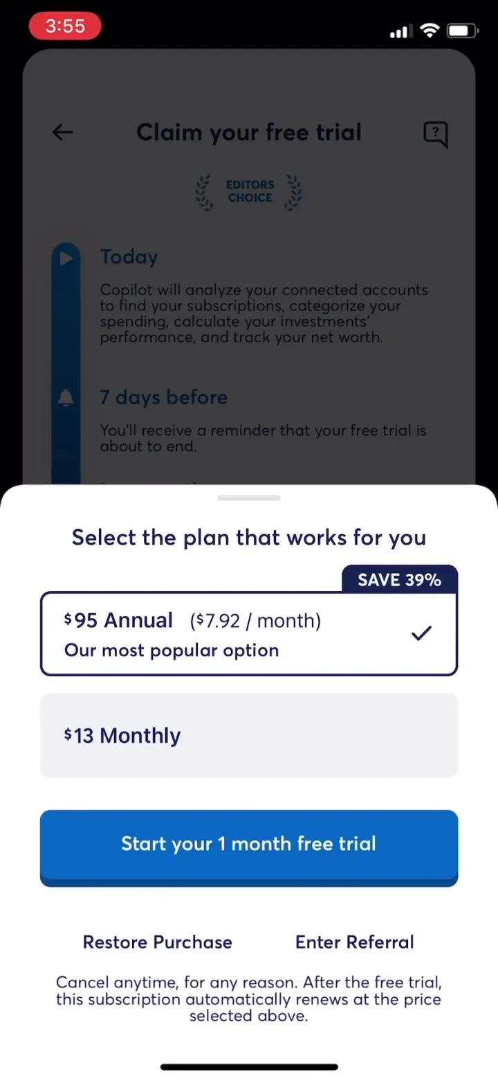 Copilot: Track &amp; Budget Money screenshot 3