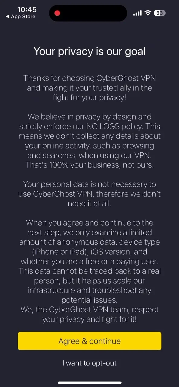 CyberGhost: Safe &amp; Private VPN screenshot 4