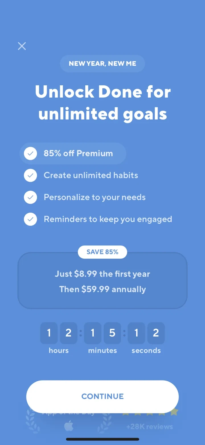 Do Habits: Get It Done paywall screenshot