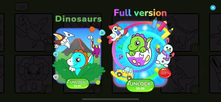 Drawing for Kids - Baby Games paywall screenshot
