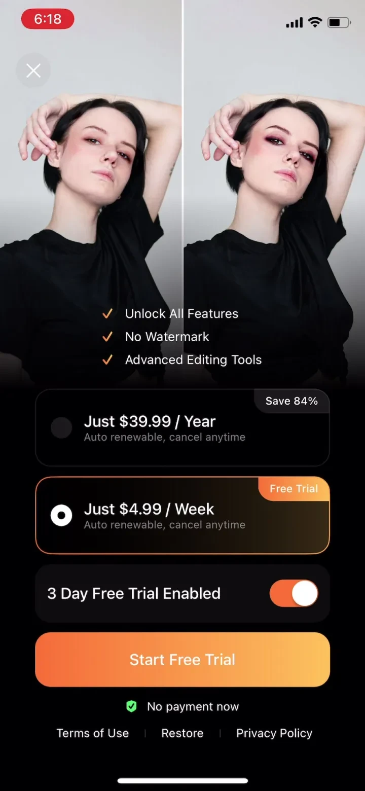 FaceLab: Face Age, Hair Filter paywall screenshot
