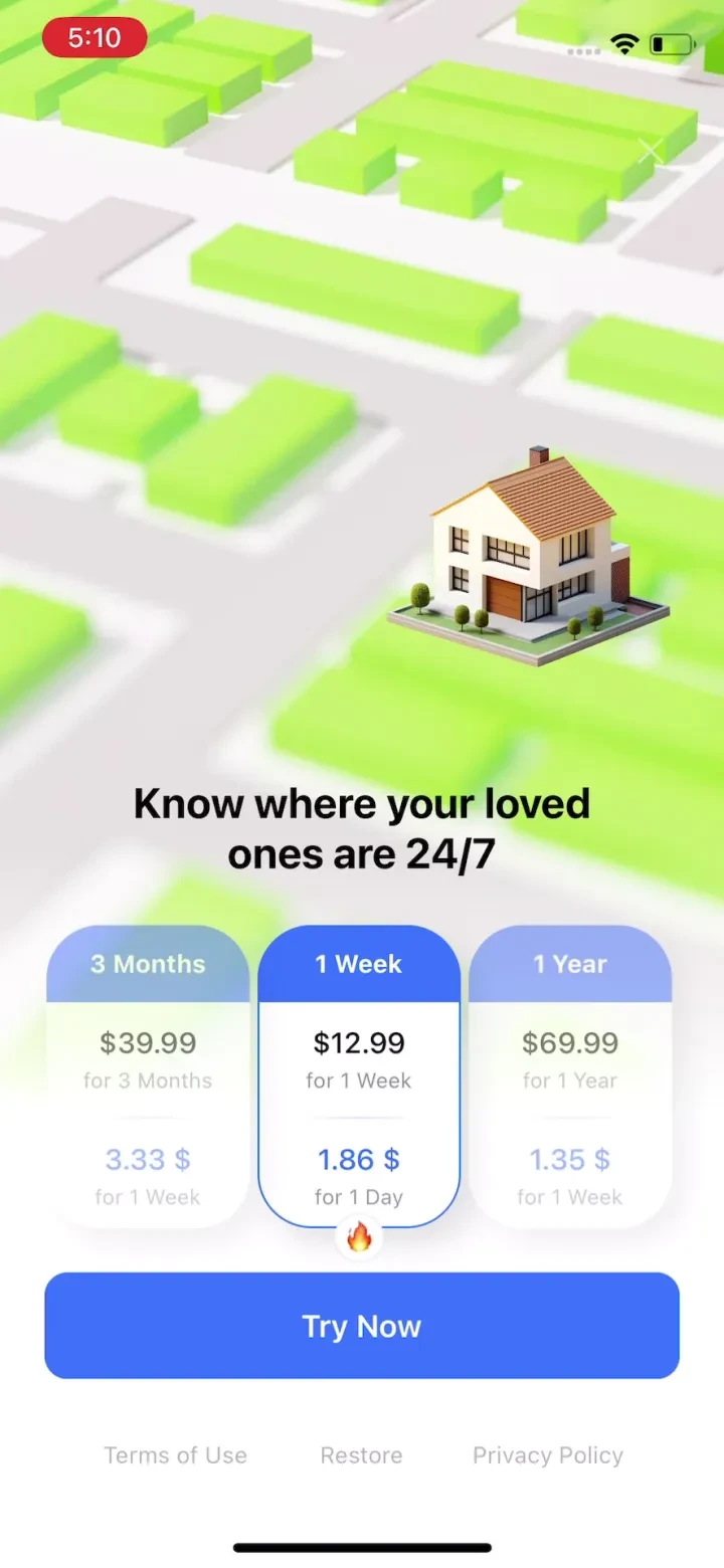 Find My Location: Tracker paywall screenshot