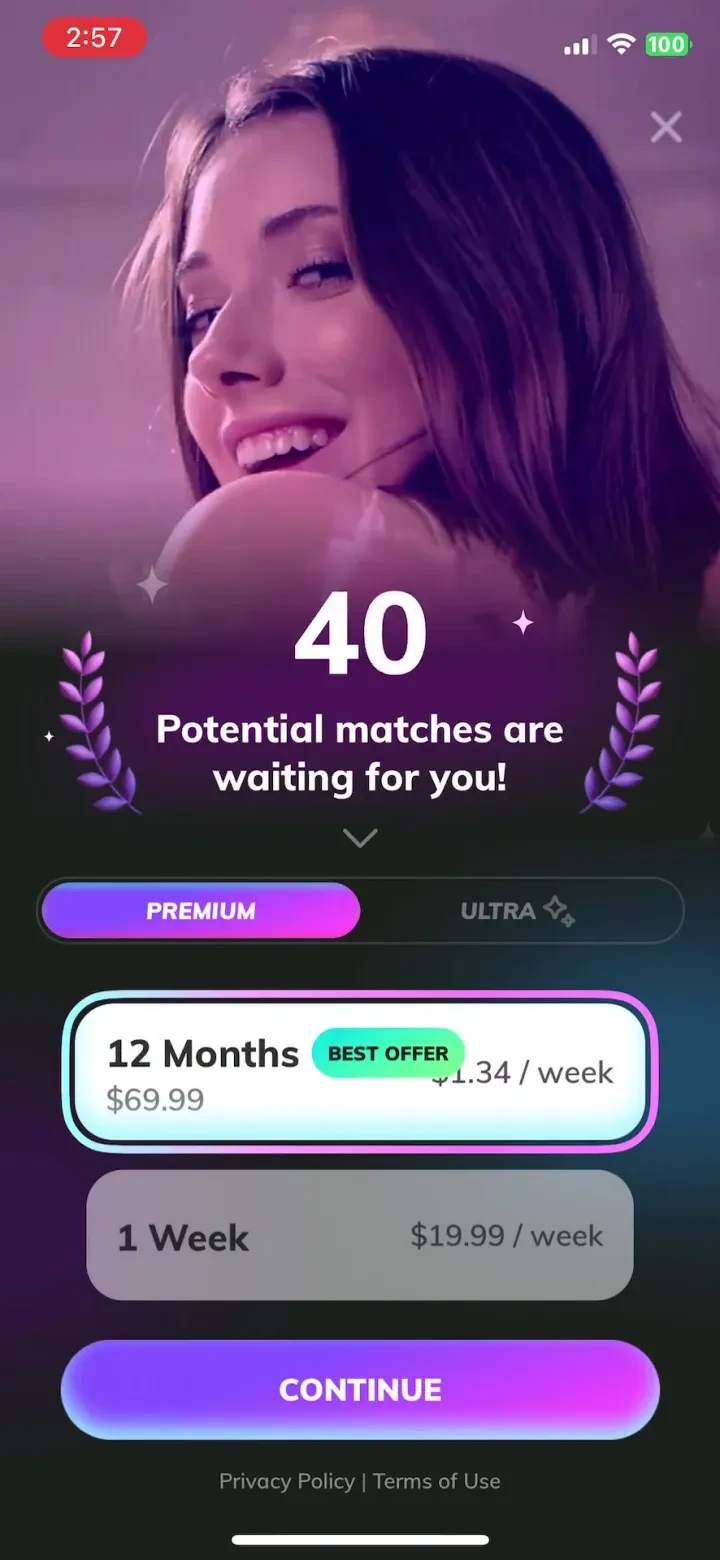 Flirtini - Match, Chat, Flirt paywall screenshot