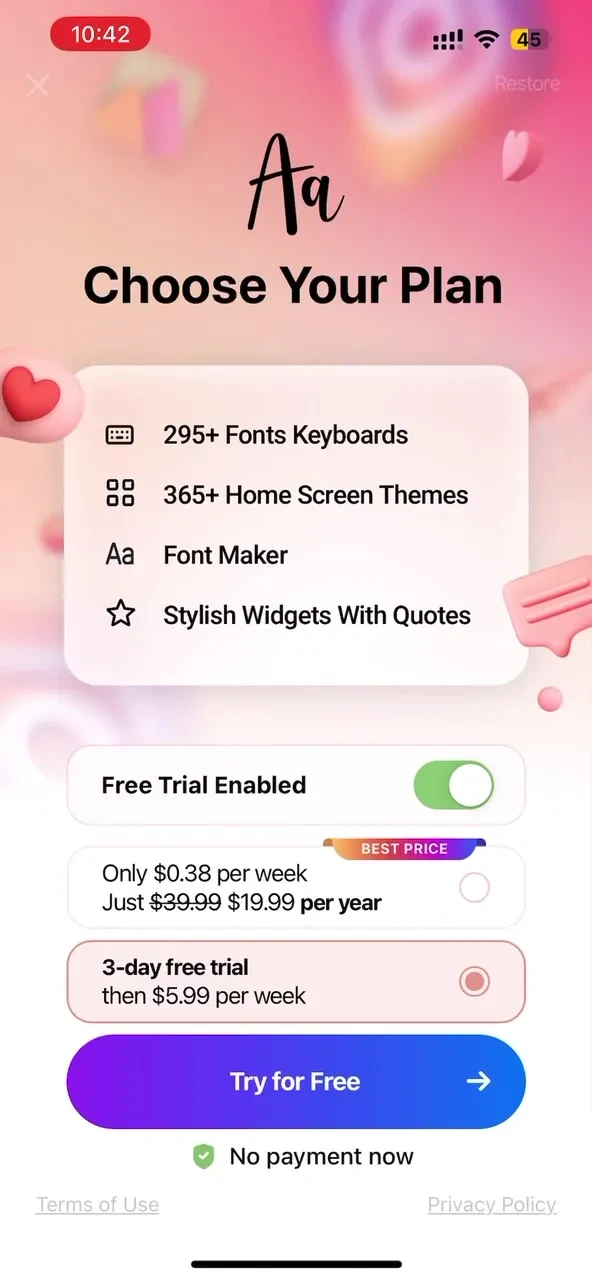 Fonts Art: Keyboard for iPhone screenshot 3