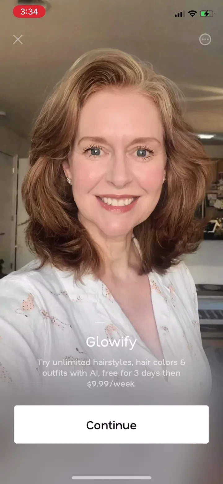 Glowify - AI Hairstyle Try On paywall screenshot