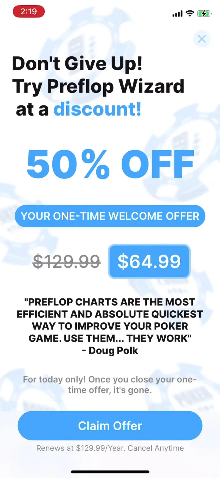 GTO Preflop Wizard Poker AI screenshot 3