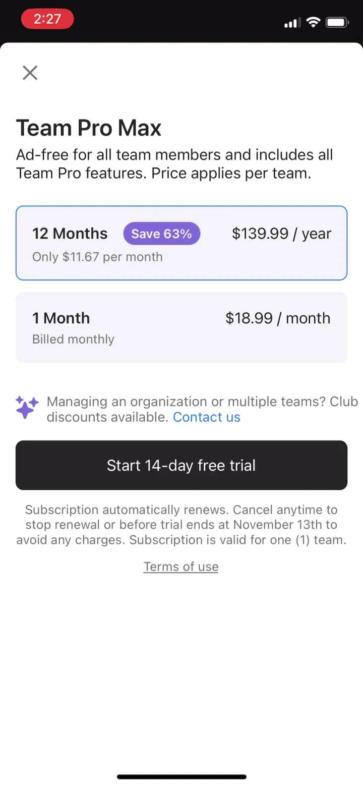 Heja paywall screenshot