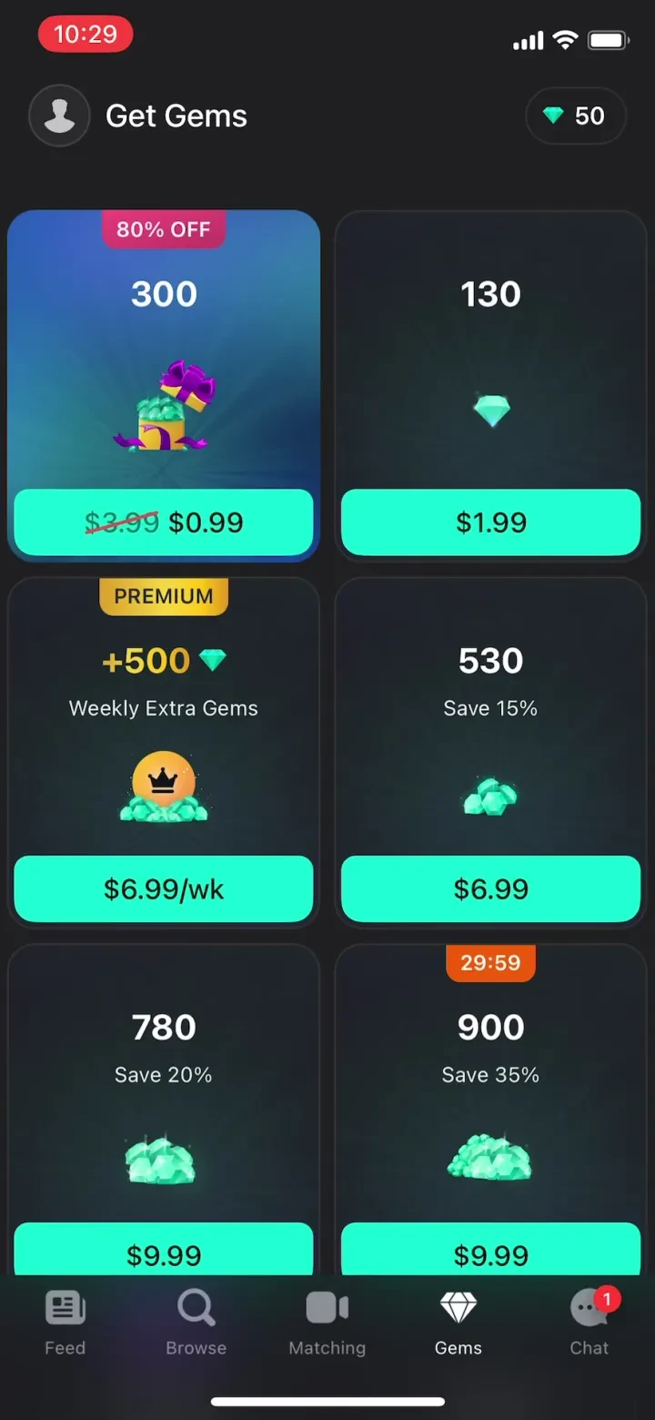 Lowins - Live Video Streaming paywall screenshot