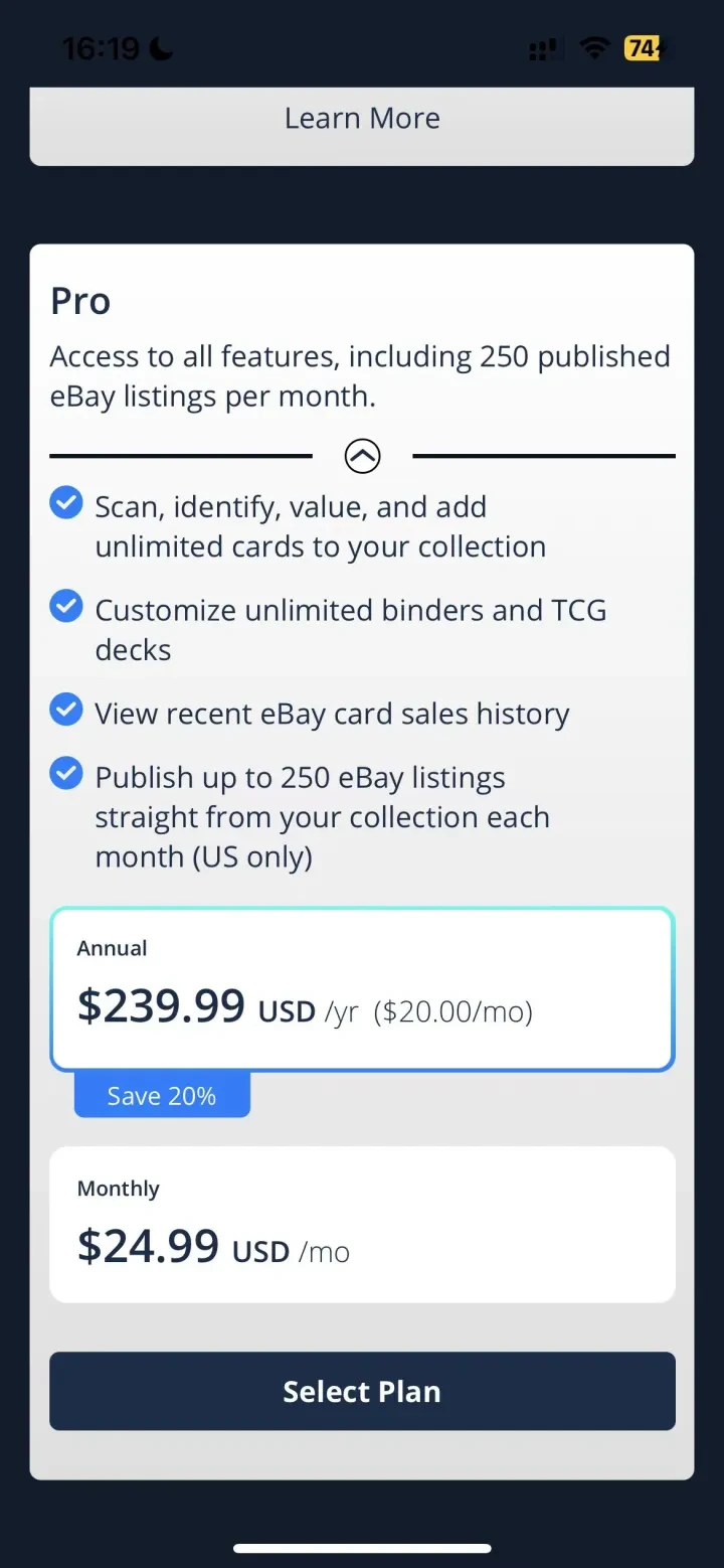 LUDEX Sports Card Scanner +TCG screenshot 4