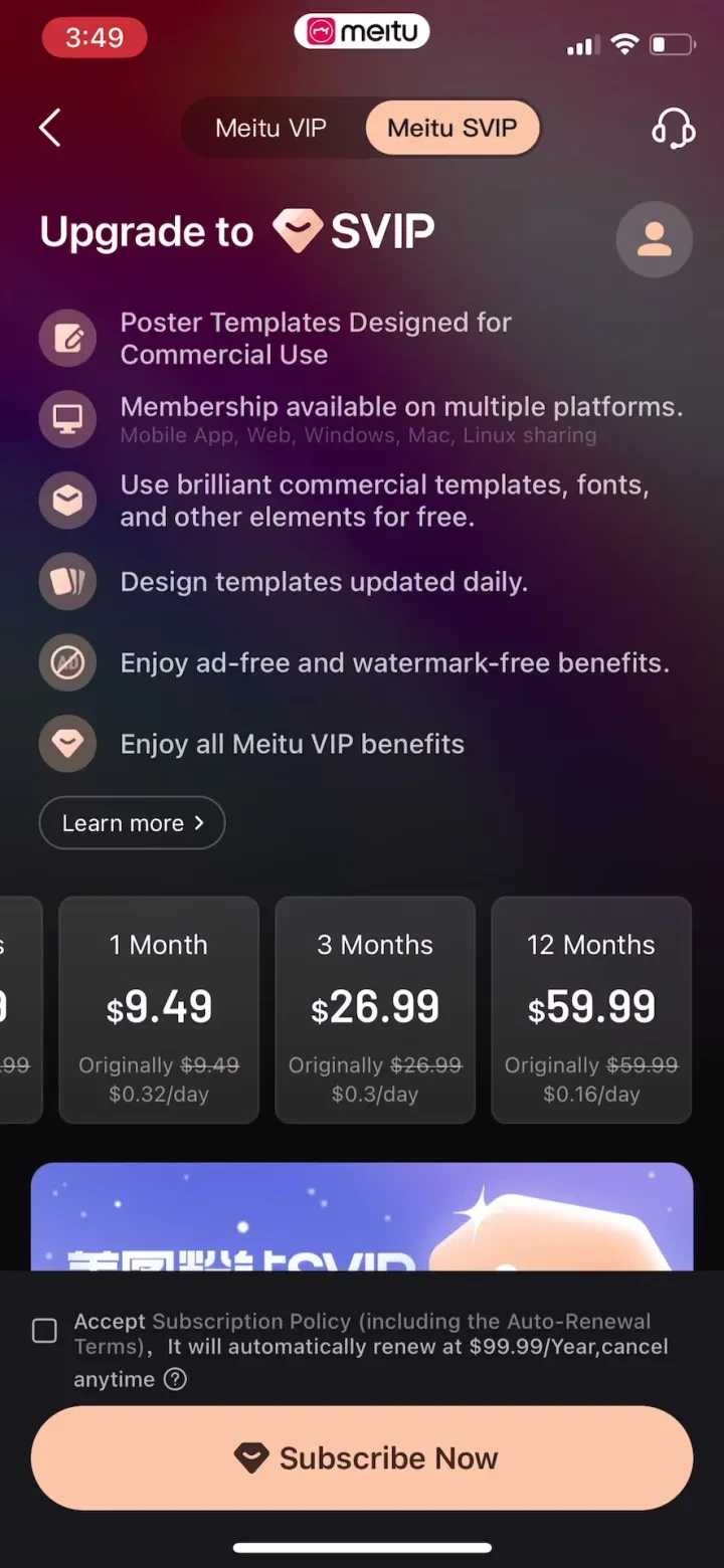 Meitu AI Photo &amp; Video Editor screenshot 4