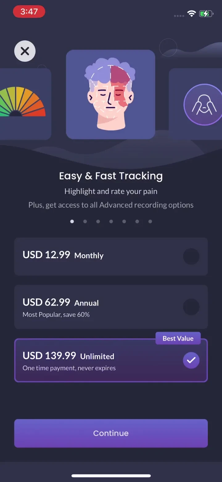 Migraine Buddy: Track Headache paywall screenshot