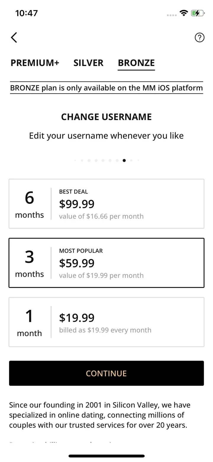 MM: Elite Premium Dating App paywall screenshot