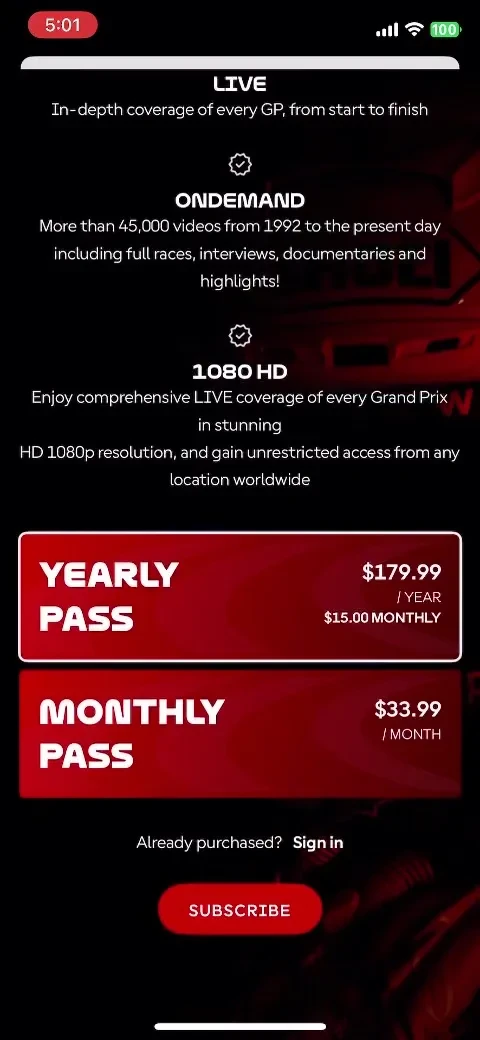 MotoGP™ paywall screenshot