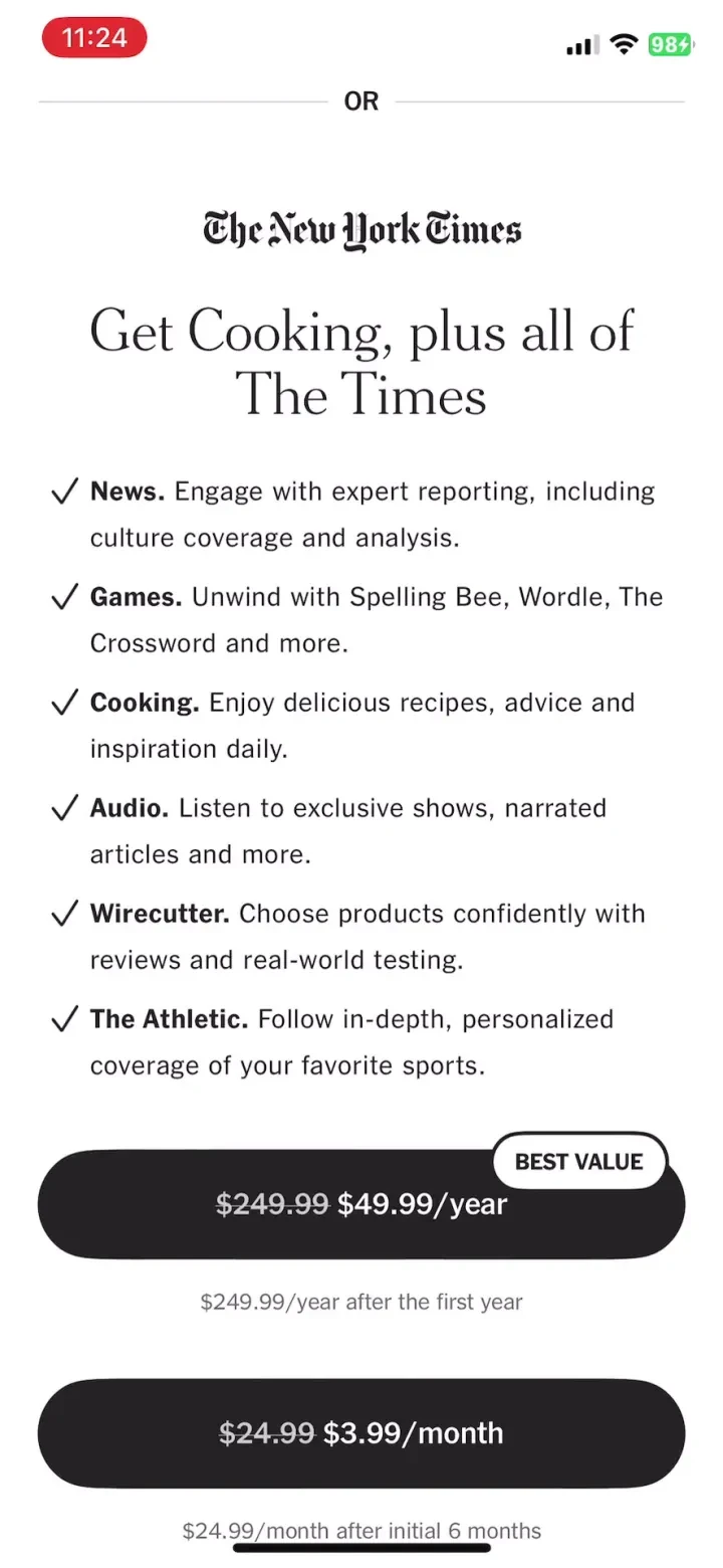 NYT Cooking: Quick Tasty Meals screenshot 3