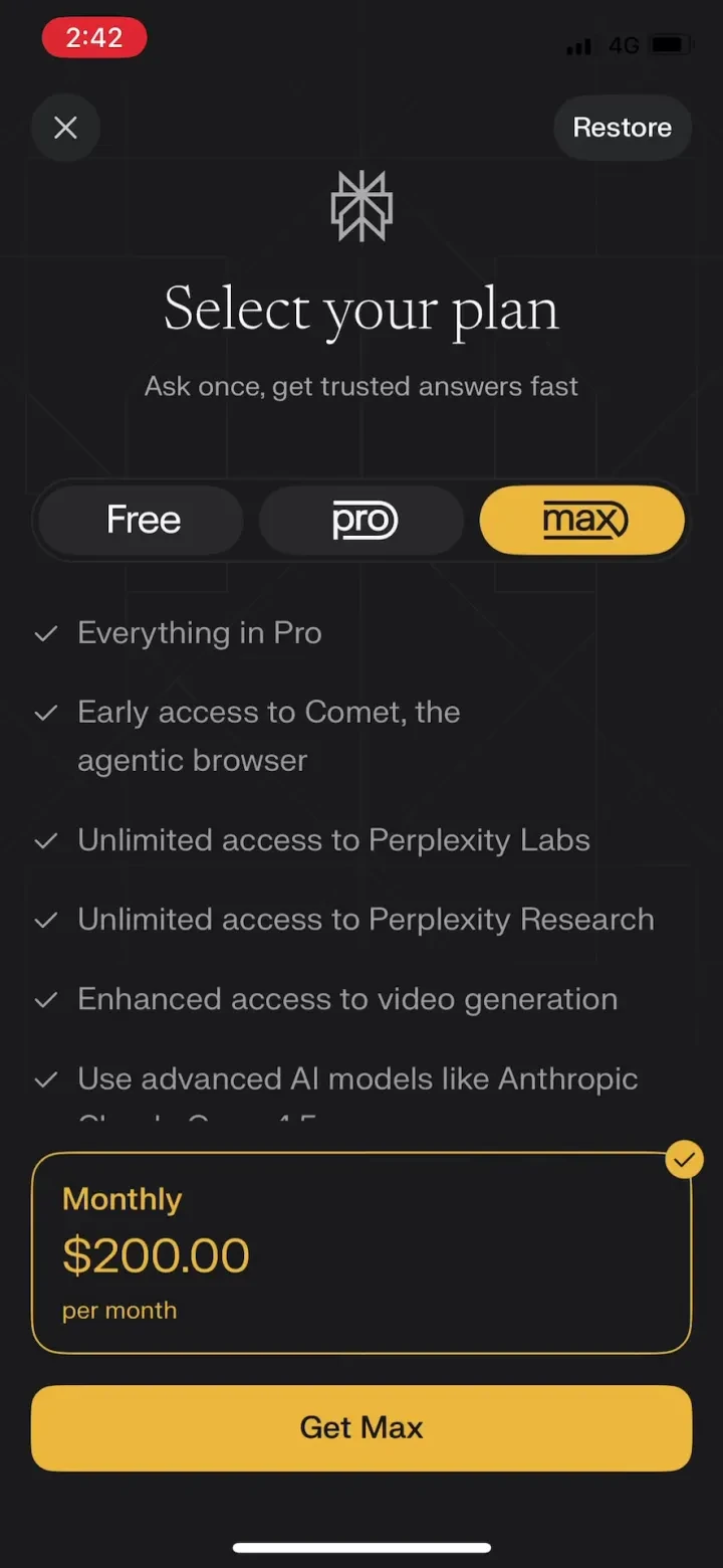 Perplexity - AI Search &amp; Chat screenshot 3
