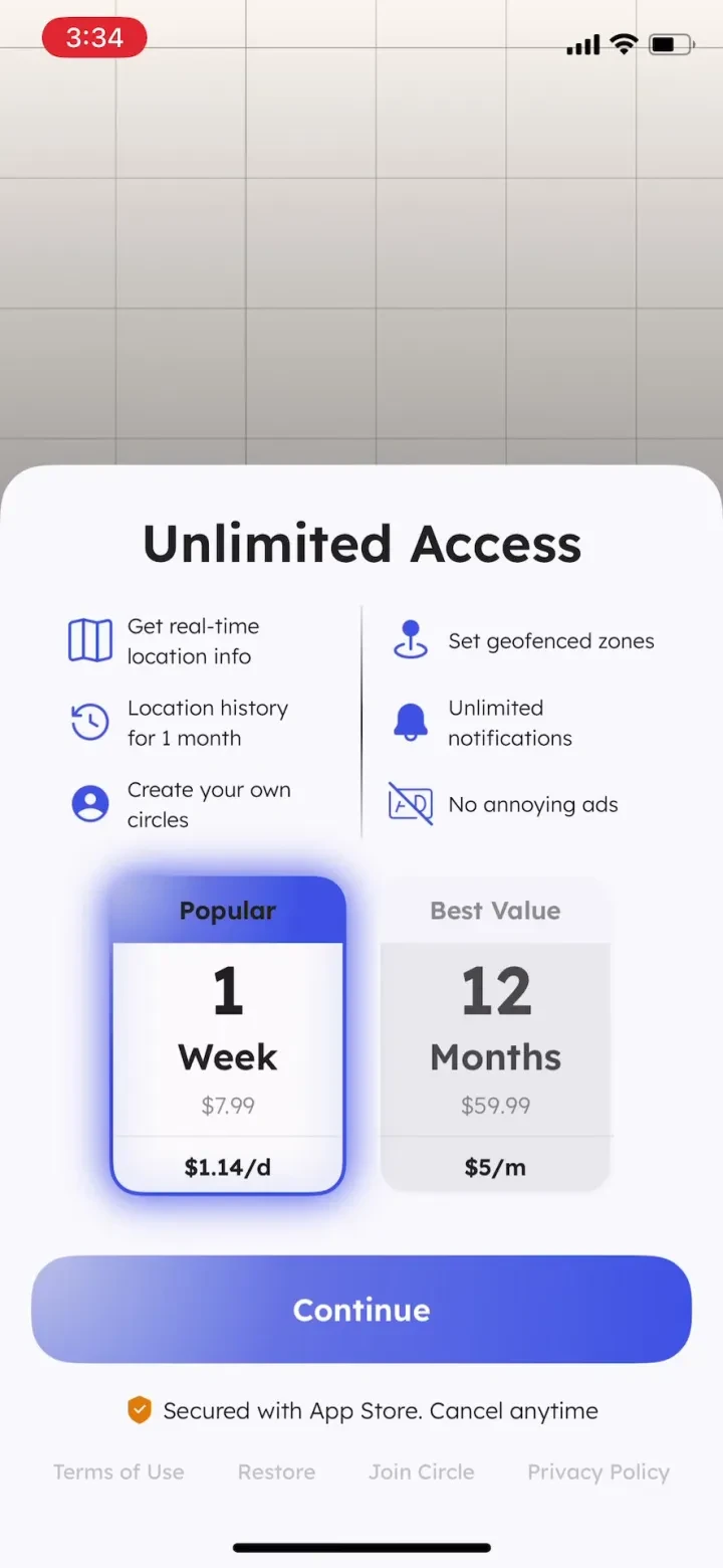Phone Number Tracker: Location paywall screenshot