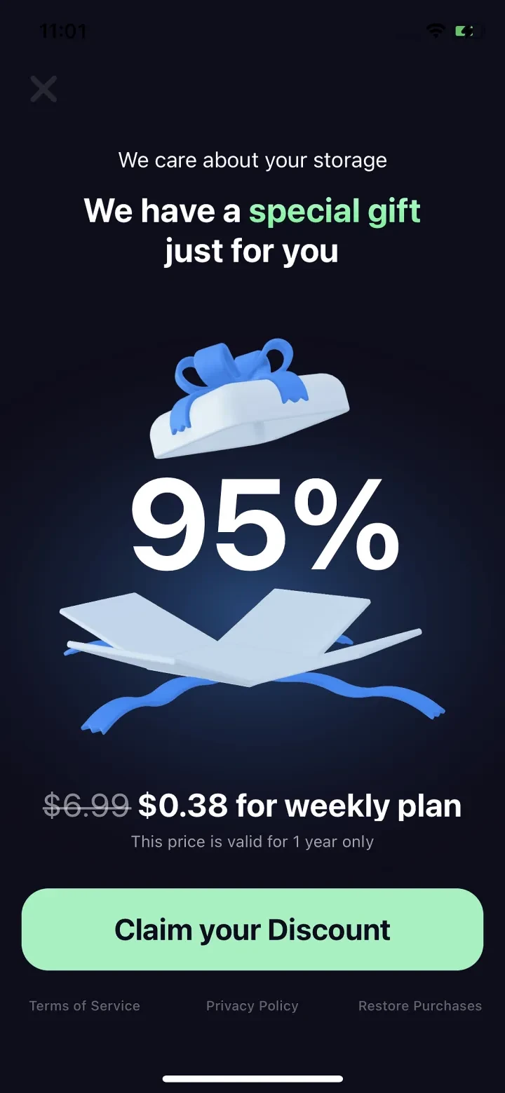 Phone Storage Cleaner: Free up paywall screenshot