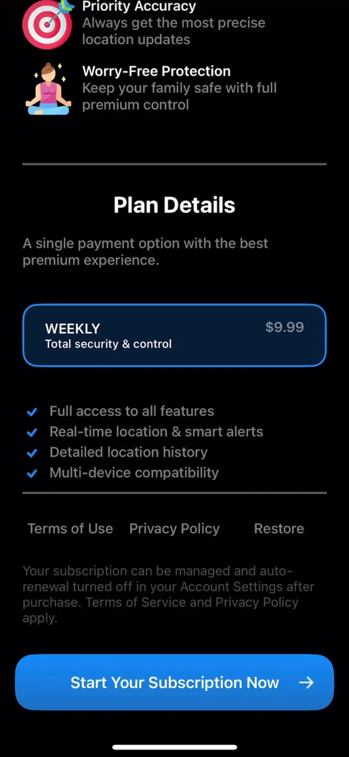 Phone Tracker - GPS Location paywall screenshot