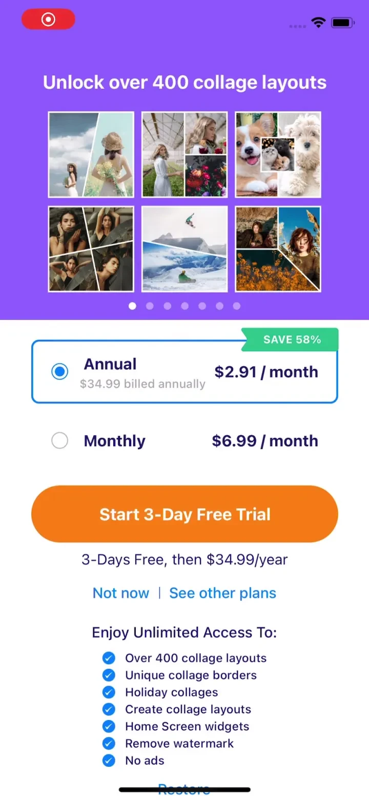 Pic Stitch - Collage Editor paywall screenshot