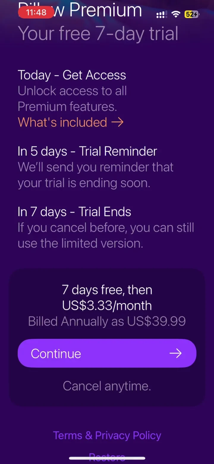 Pillow: Sleep Tracker paywall screenshot