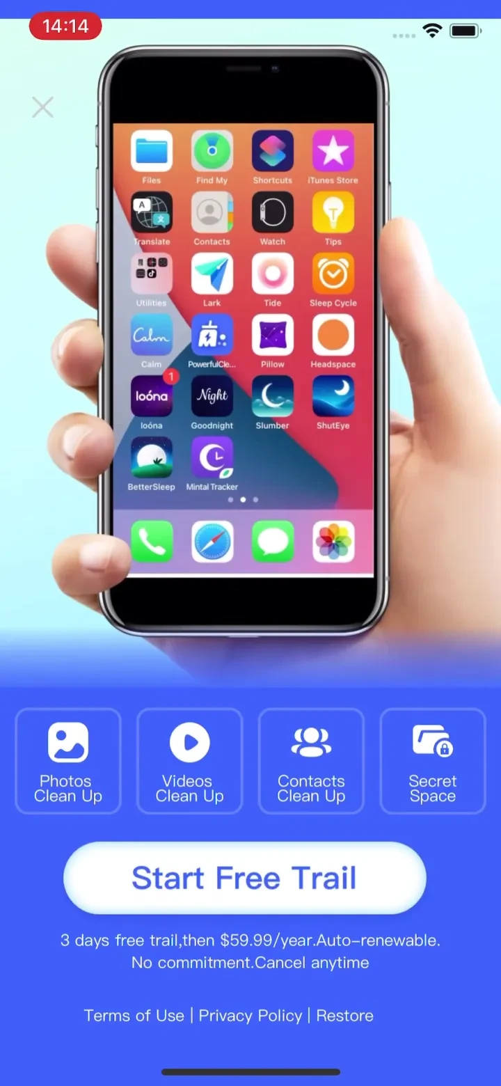 Powerful Cleaner-Clean Storage paywall screenshot