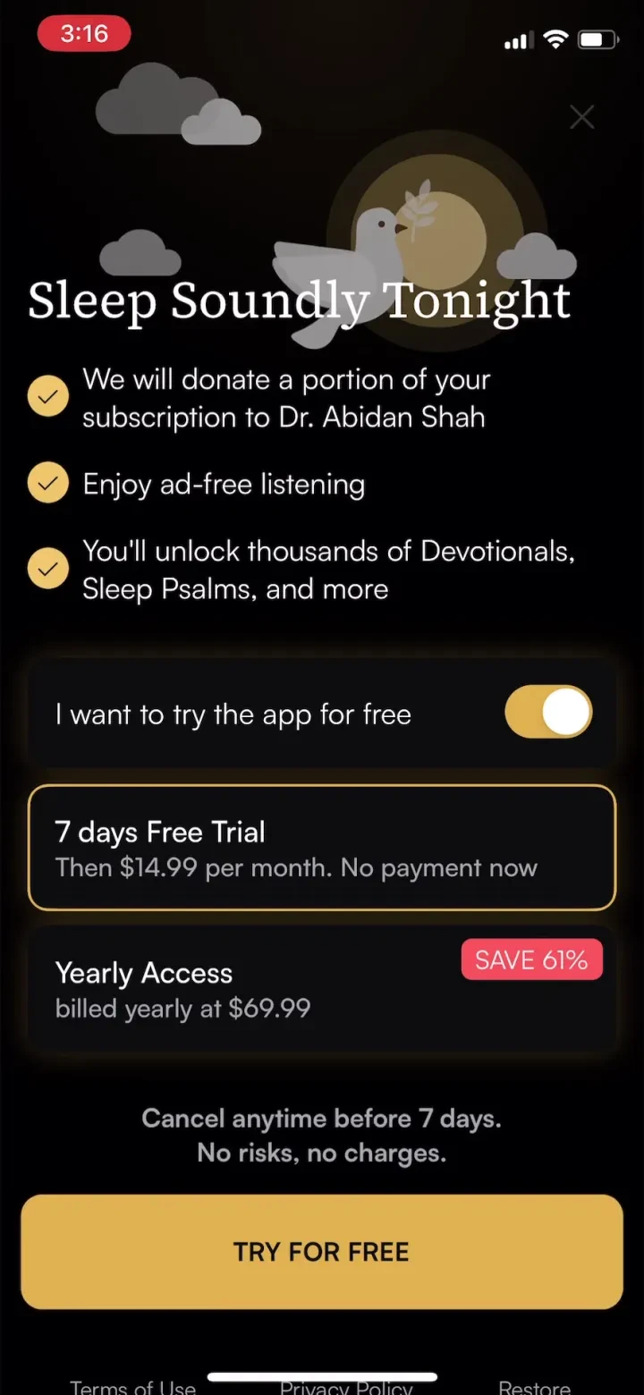 Pray.com: Bible & Daily Prayer paywall screenshot