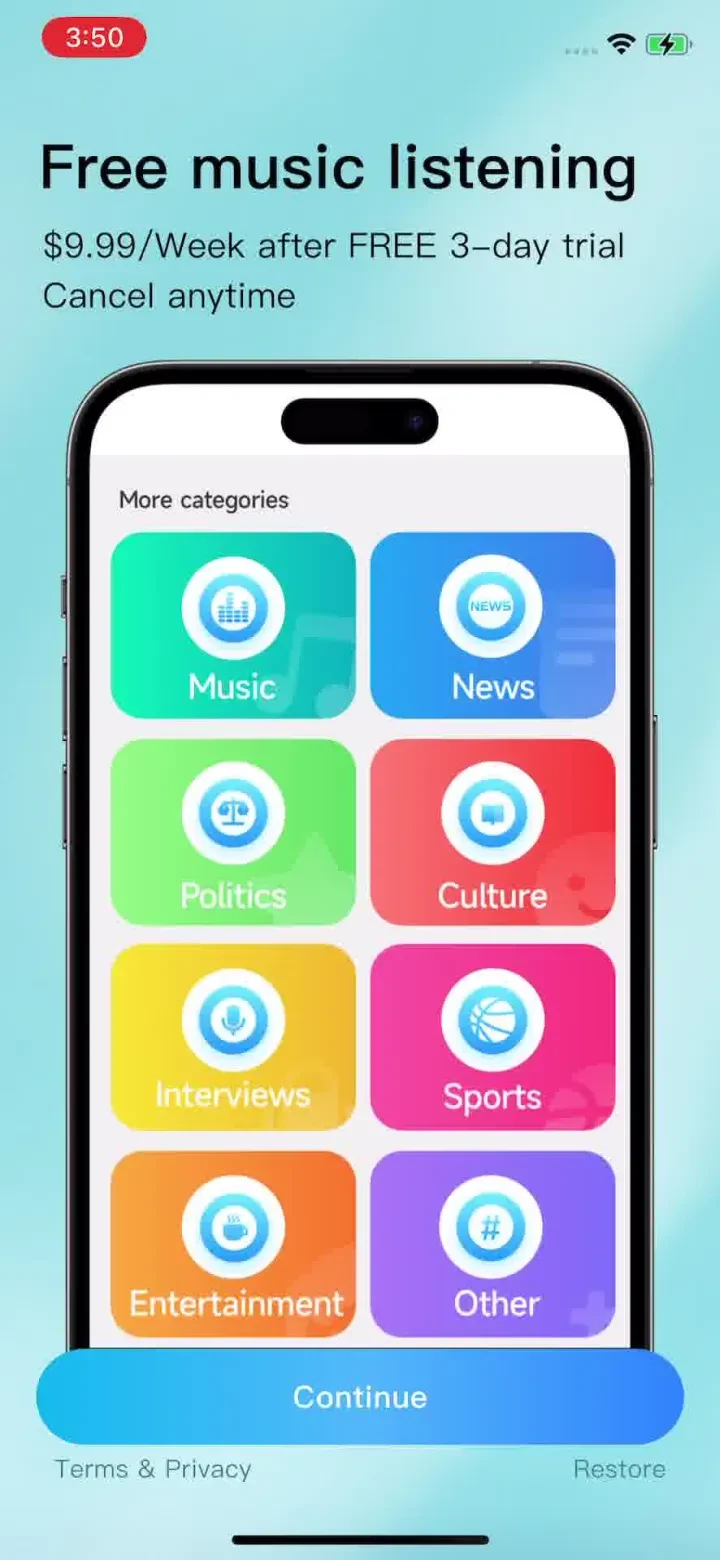 Radio App - FM Radio Stations paywall screenshot