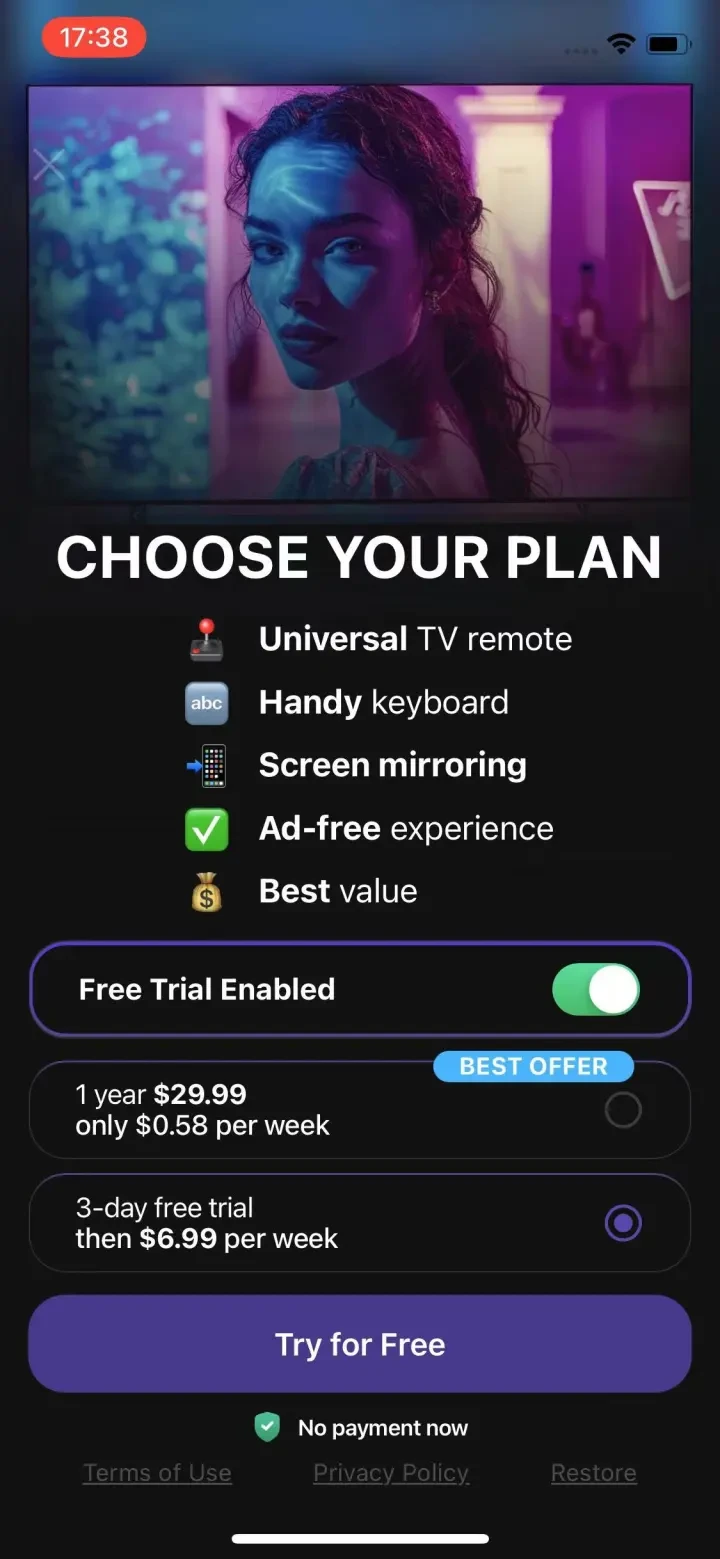 RemoTV: Universal TV Remote paywall screenshot