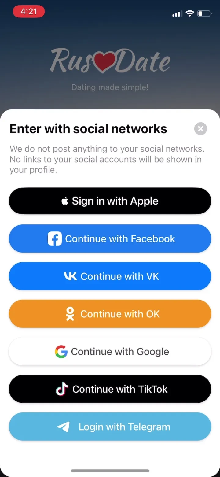 Знакомства для тебя. RusDate screenshot 4