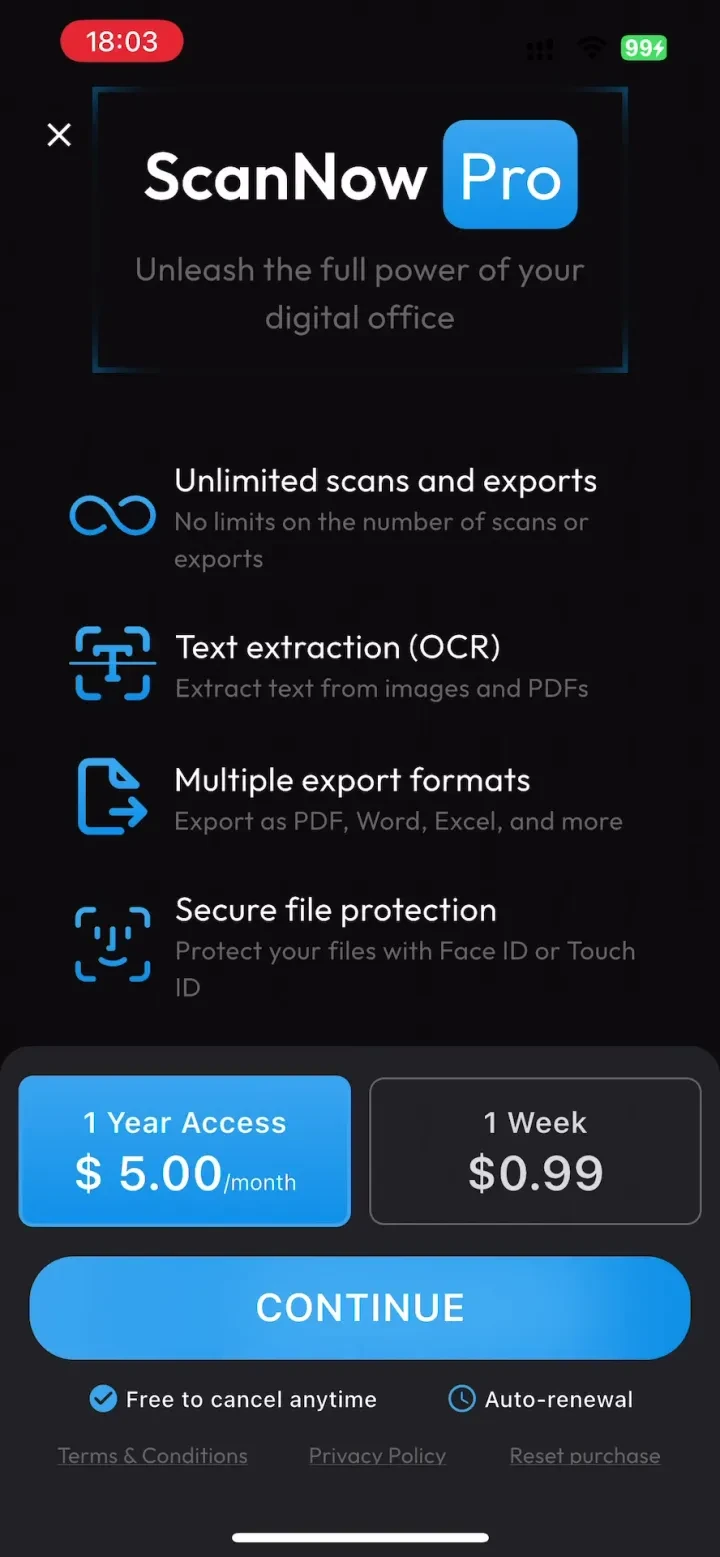 ScanNow: Convert PDF, JPG, Doc screenshot 3