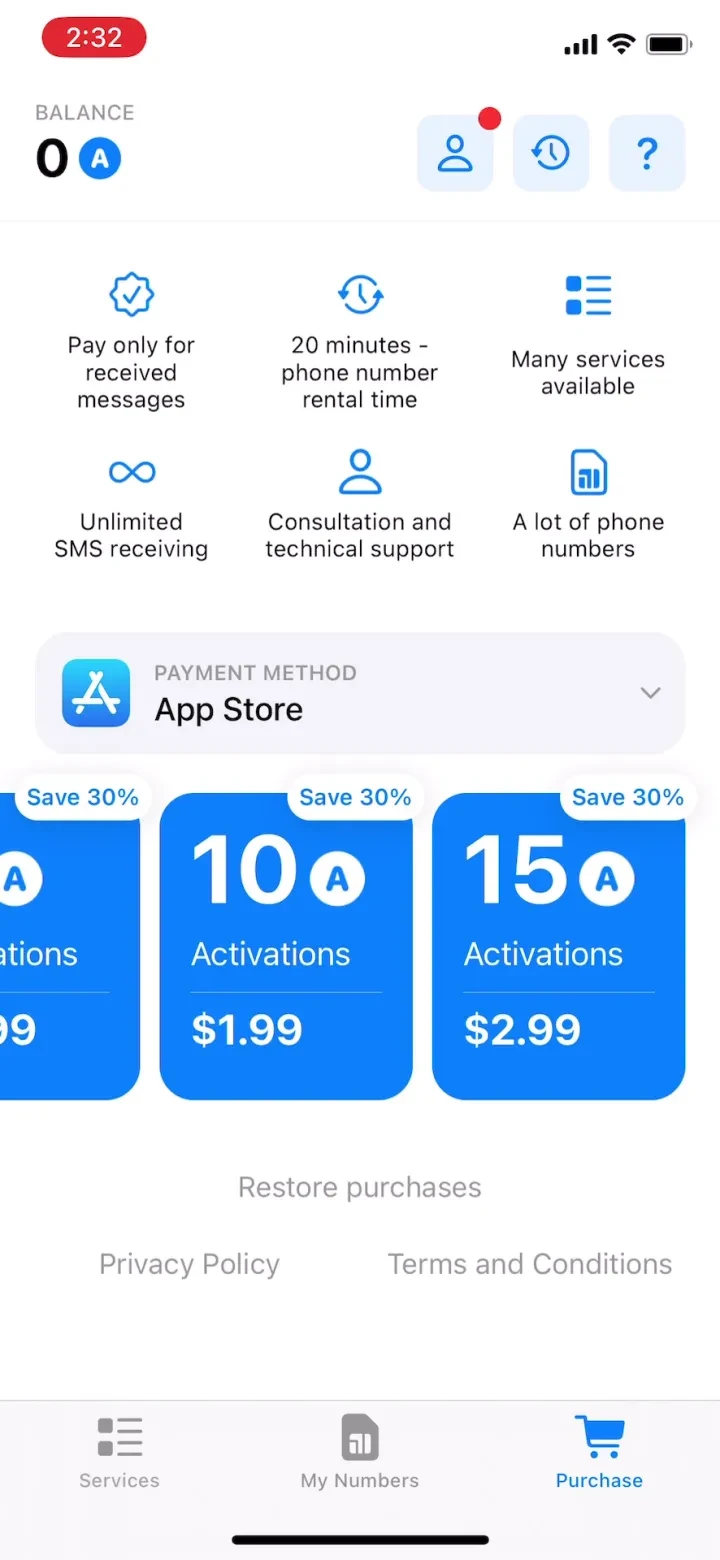 SMS Virtual - Receive SMS screenshot 3
