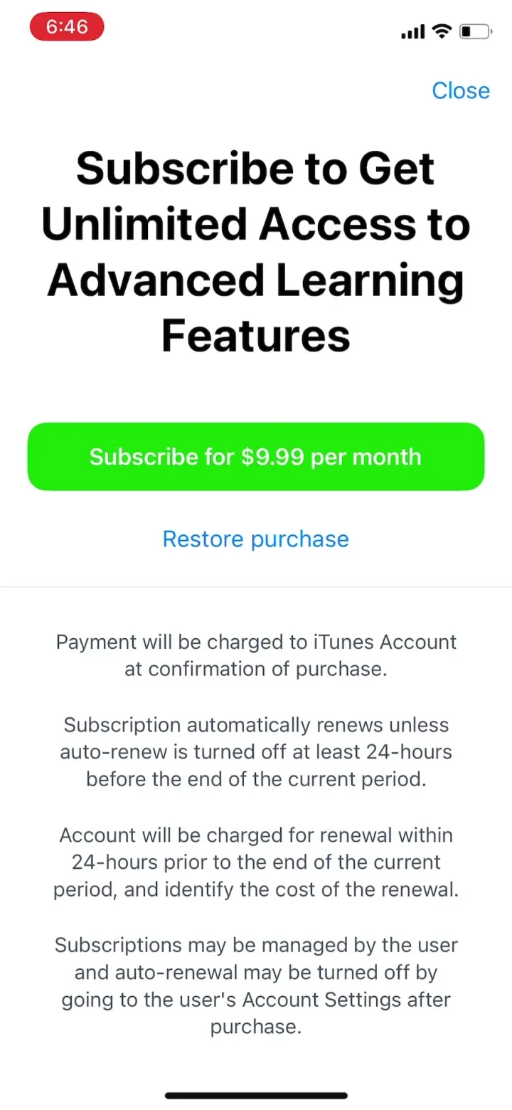 Songsterr Tabs & Chords paywall screenshot