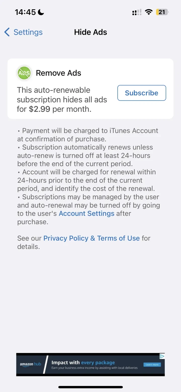 Talkatone: WiFi Text & Calls paywall screenshot