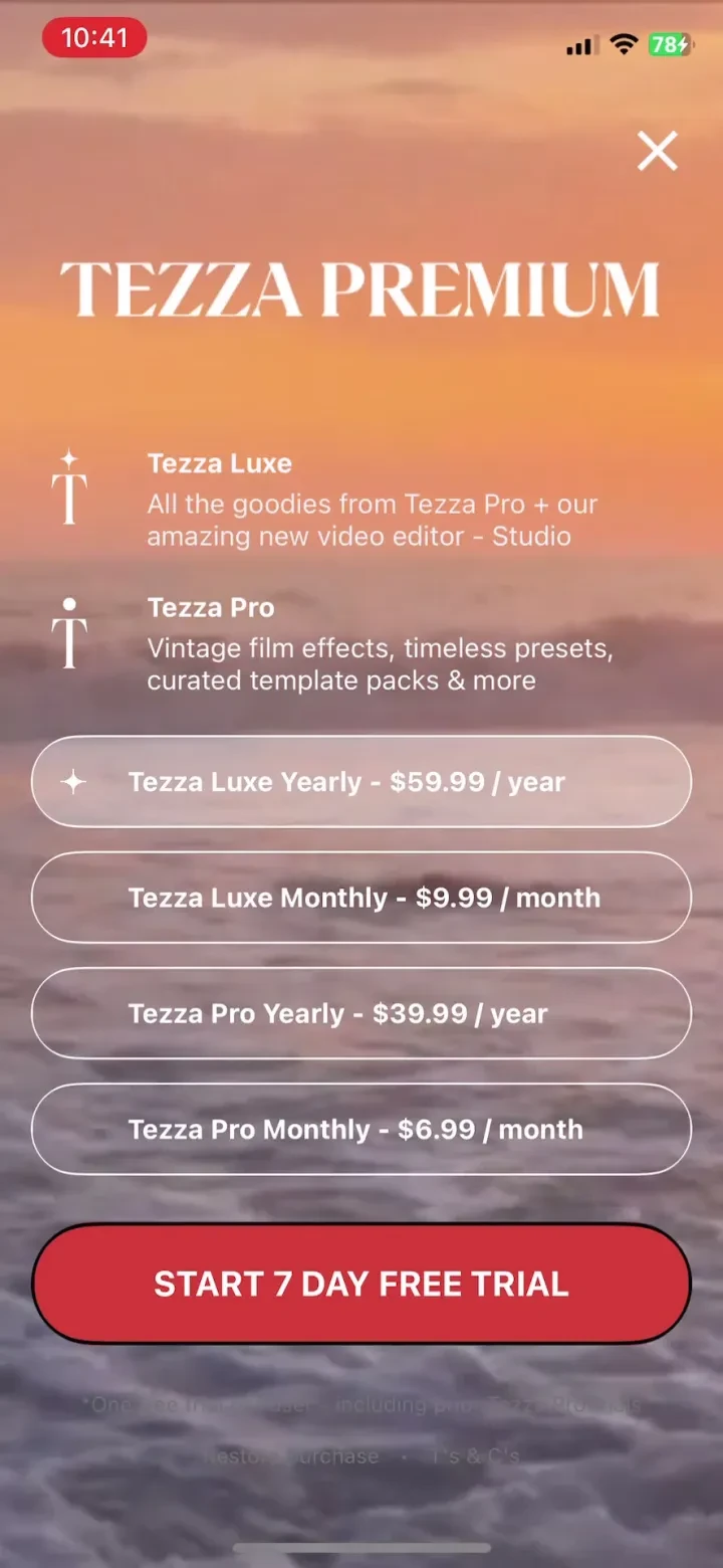 Tezza: Aesthetic Photo Editor screenshot 3