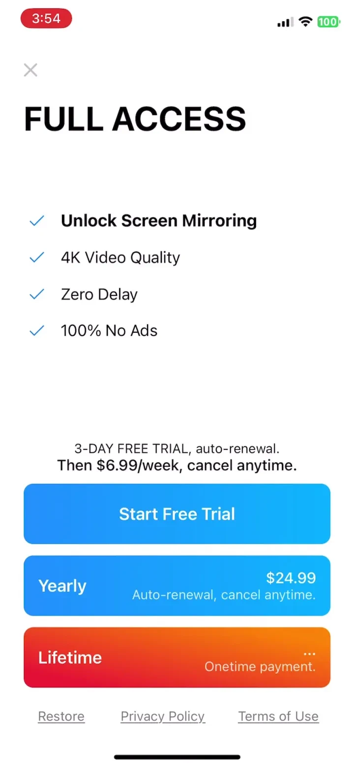 TV Cast for Chromecast ! paywall screenshot