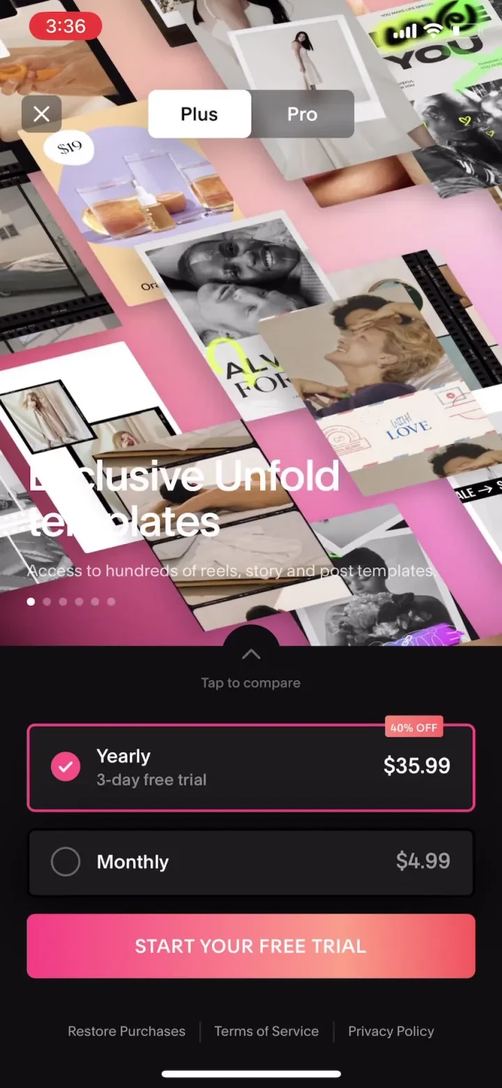 Unfold: Reels &amp; Story Maker screenshot 3