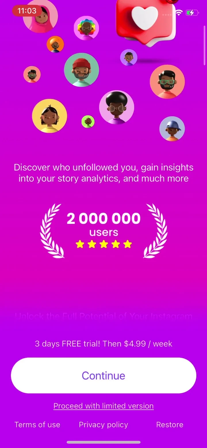 Unfollow Tracker: MyFollowers screenshot 3
